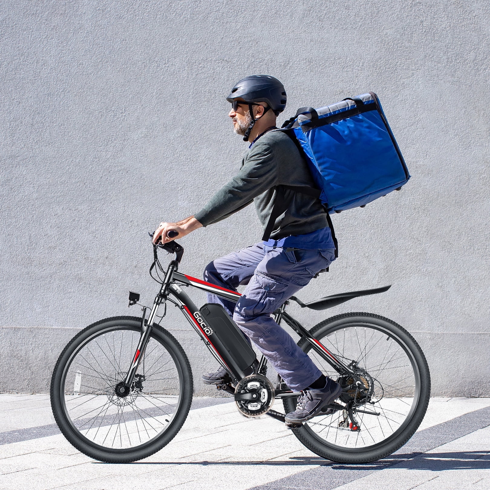 Gocio Peak 750W Electric Bike 26" Electric Bicycle for Adults Max 19.8mph Cruise Control System Ebike, 48V 375Wh Mountain Bike, 21 Speed for Man Woman UL2849 Certified