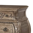 thumbnail image 2 of Benzara Three Drawer Nightstand With Antique Handles & Scrolled Legs, Vintage Oak Finish, 2 of 5