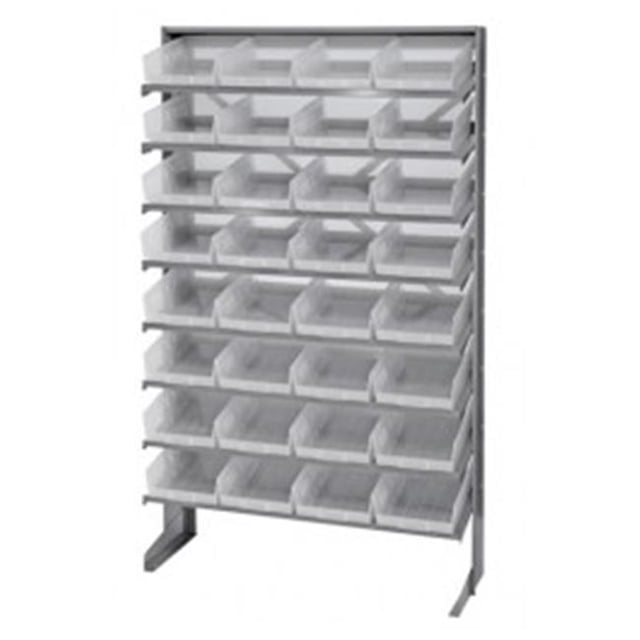 Quantum Storage QPRS-107CL Support de Rangement Simple Face avec 32 Bacs de Rangement