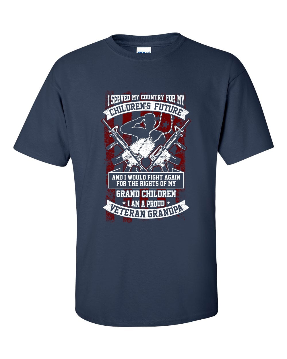 I Served My Country Veteran Grandpa Unisex Short Sleeve T-shirt - Picture 20 of 26