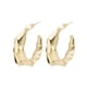 thumbnail image 2 of Pendientes para mujer, regalos para mujer, pendientes de metal plisados en forma de C, pendientes dorados, 2 of 5