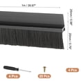 thumbnail image 2 of Uxcell Door Brush Sweeps H-shape Aluminum Alloy Holder Door Sweep for Bottom of Door Seal Garage Black 0.79" x 39.37", 2 of 7