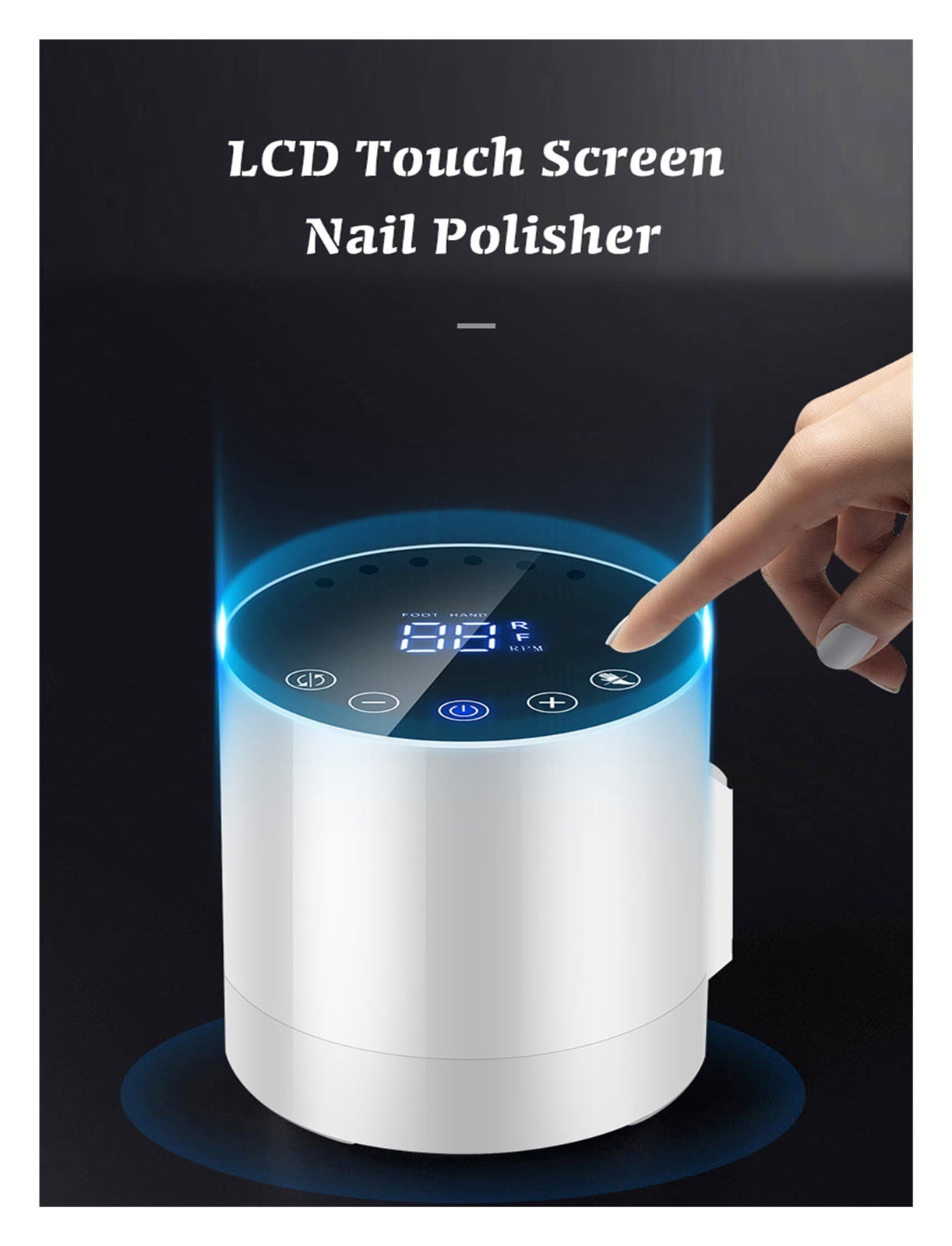 LCD Touch Panel Electric Nail Drill Machine, 35000 RPM Professional Efile Nail Drill Kit, Electric Nail File For Acrylic Nails Gel Nails ,Lightweight and Portable