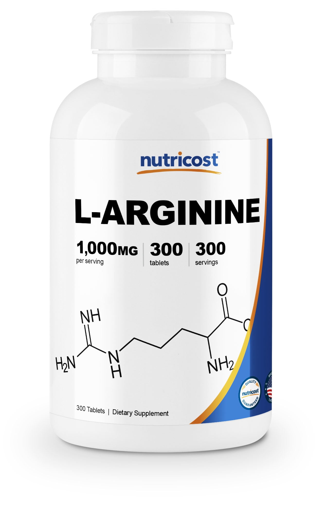 Nutricost LArginine 1000mg, Amino Acid Tablets (300 Tablets)