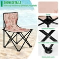 thumbnail image 4 of 600D Oxford Camping Chair Portable Foldable Chair Supports 220 lbs for Picnic, Fishing, Backpacking Pink Flowers, 4 of 8