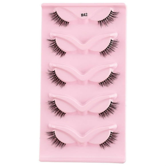Fox Style Makeup Slanted Tail Eyelashes 3D Lash Thick Volume Long Wispy Lashes for Women and Young Girls