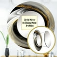 thumbnail image 3 of Designart "Contemporary Abstract Swirl I" Animals Round Mirror Wall Decor Modern - Large Black Round Bathroom Mirror - Round Mirror - 29" x 29", 3 of 6