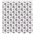 thumbnail image 2 of Ambesonne Entomology Shower Curtain, Butterflies Belladonnas, 69"Wx75"L, Eggplant Pale Seafoam, 2 of 4