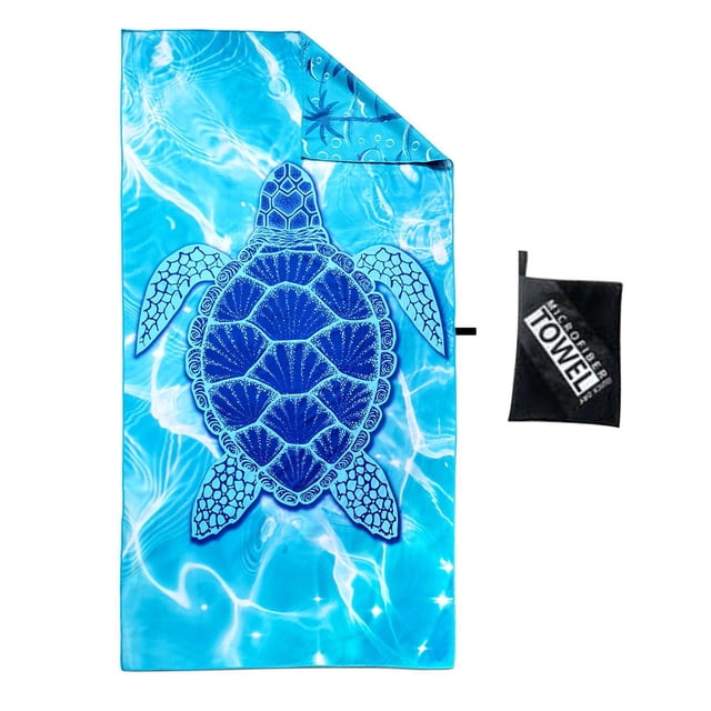 Toalla de playa con estampado de tortuga, manta, toalla de natación, toalla de piscina suave transpirable, toalla de baño para salón, baño, regalo de