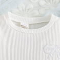 thumbnail image 4 of JUMEYU Girl Tshirts Pants Set Girls Clothes 2 Piece Outfit Short Sleeve Top + Cargo Pants Girls Spring and Summer Outfits 4T 5T (White,4-5 Years), 4 of 6