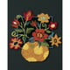 Floral sur Aiguille à Poinçon Noir Kit-8"X10" – image 2 sur 2