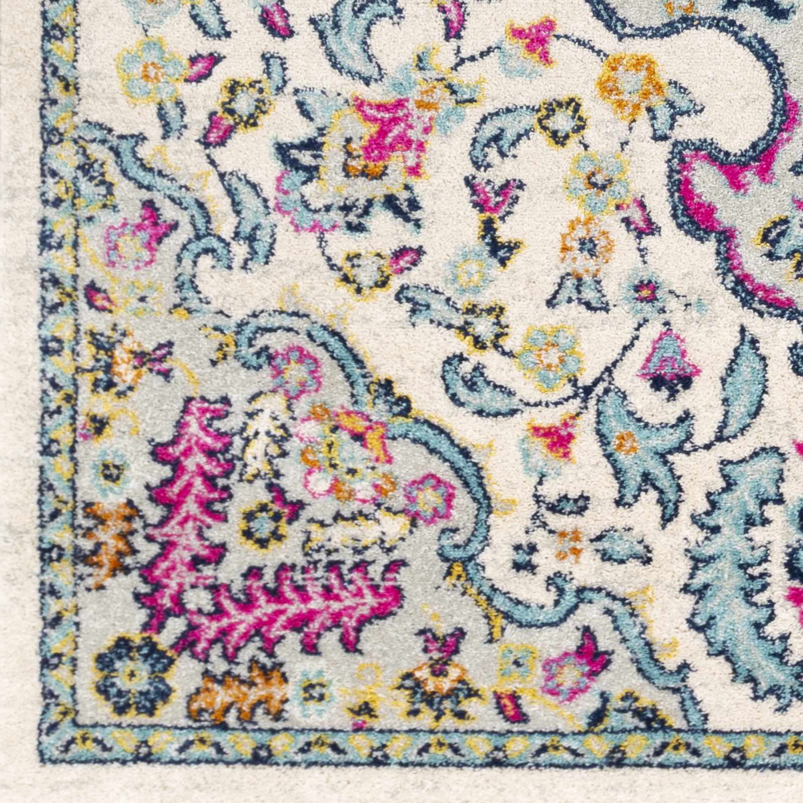 Hauteloom Errol Living Room, Bedroom Area Rug - Bohemian/Global - Blue, Orange - 7'10" x 10'3"