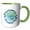 Green/White, variant on 3drose, Super Dad Cute Typography Design, 11oz Mug