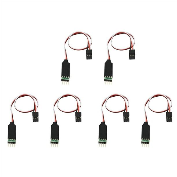 Panel de Interruptor de Control de Luz de Lámpara LED de 3 Canales 6 Piezas 3CH para 1/10 1/8 RC Modelo Coche Axial SCX10 Trx4
