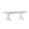 thumbnail image 2 of Emma + Oliver 7' x 40" Rectangular Antique Rustic White Solid Pine Folding Farm Table with Crisscross Legs, 2 of 14