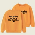 thumbnail image 2 of Baby Sweatshirt Boys Girls Winter Long Sleeve Letter Printing Crewneck Hoodless Tops Kids Clothes Orange 3 Years-4 Years, 2 of 3