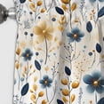 thumbnail image 4 of Designart "Serenity In Minimalist Blue" Floral Blackout Curtain Panels, 4 of 4