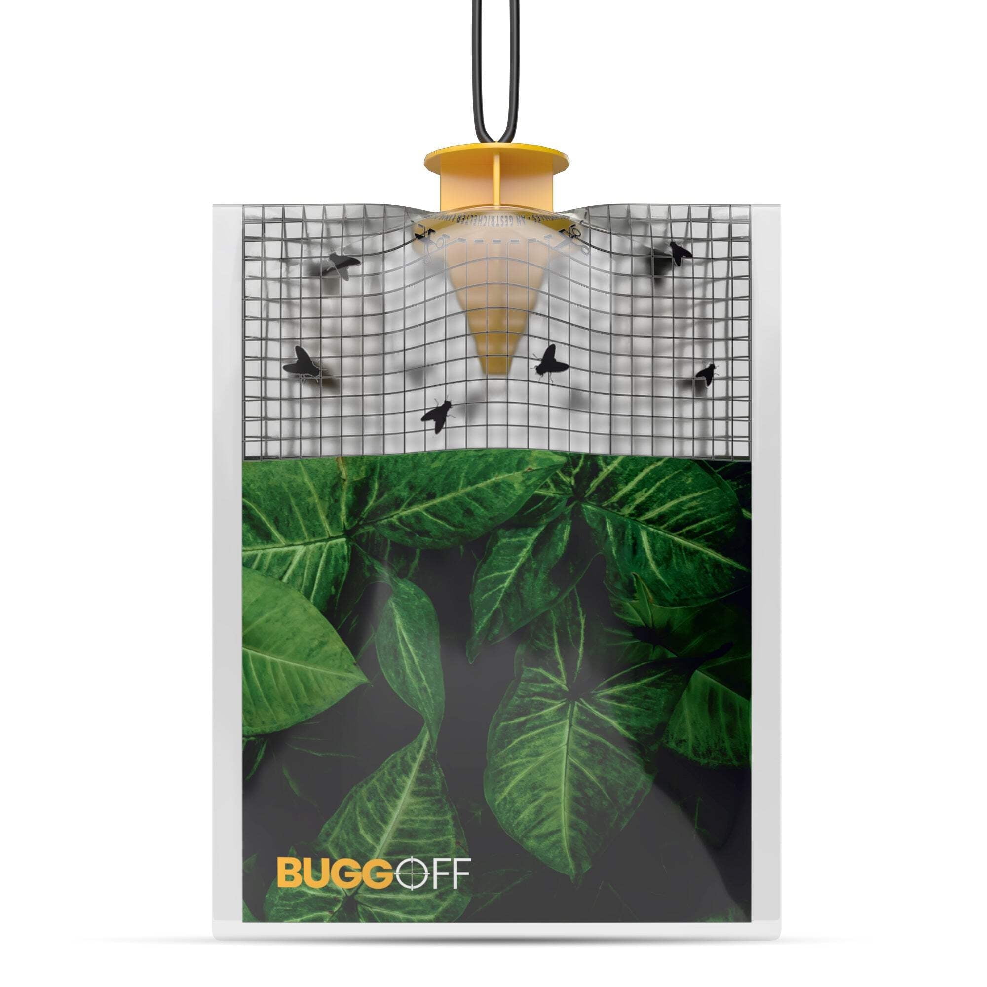 1 Pack Outdoor Disposabe Hanging Fly Traps with Natural Pre-Bait, Catches Flyes Everywhere Anywhere, Stables, Ranches, Cottages and More, dissolvable Bait Pack