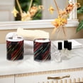 thumbnail image 4 of Yayeee 4 Pack Qtip Holder Bathroom Cotton Swab Canister with Lid Clear Dispenser Set, Red Abstract Lines, 4 of 6