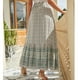 thumbnail image 4 of Falda larga con botones en la parte delantera,Falda de mujer Falda con estampado floral Falda de cintura alta Aspecto llamativo, 4 of 6