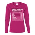 thumbnail image 2 of Wild Bobby Breast Cancer Survivor Nutrition Facts Breast Cancer Awareness Women Graphic Long Sleeve Tee, Fuschia, X-Large, 2 of 6