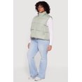 thumbnail image 3 of Women's Plus Size Drawstring Hem Zip Front Puffer Vest, 3 of 4