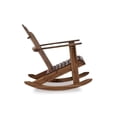 thumbnail image 4 of Kingfisher Lane Traditional Wood Outdoor Rocking Chair in Brown, 4 of 12