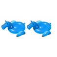 thumbnail image 1 of Swimline Géant Gonflable 73" Hippopotame Ride-On Piscine / Lac Flotteur (2 Pack), 1 of 6