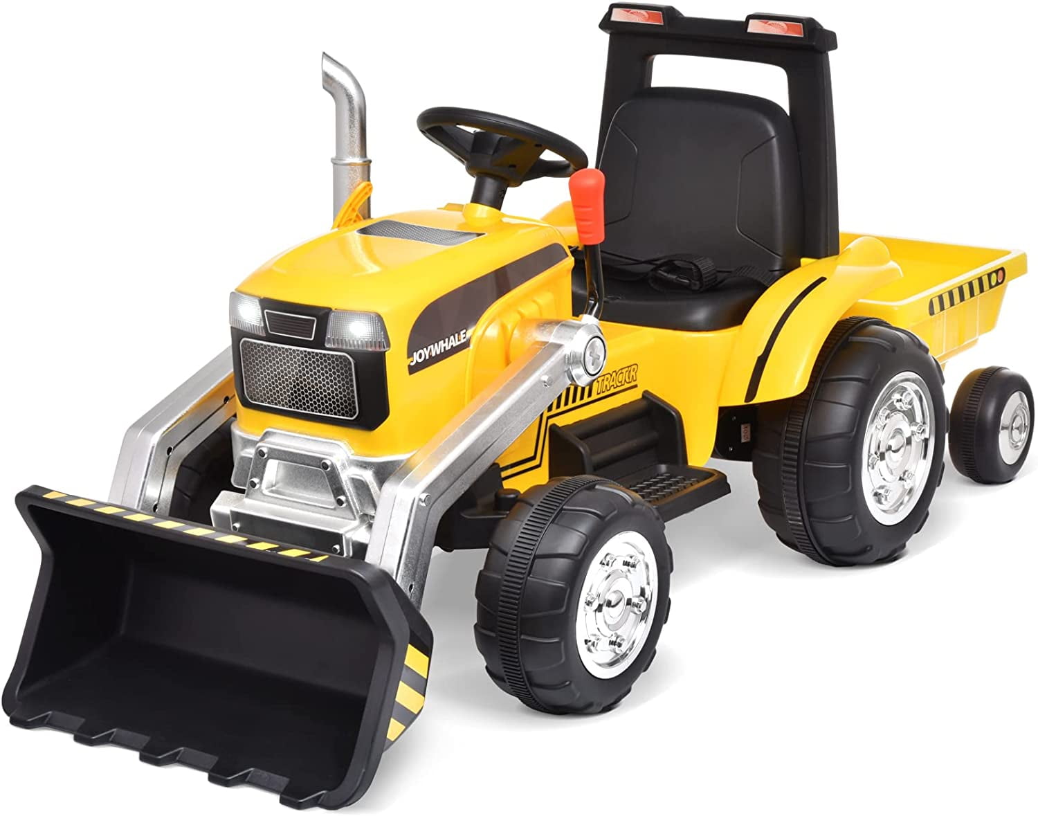 Joywhale 12V Kids Ride on Tractor Electric Excavator, with Front Loader