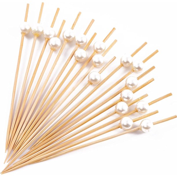 Cocktail Sticks 100 Counts Wooden Toothpicks for Nibbles Tapas Sandwich