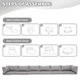 thumbnail image 3 of Outdoor Cushion Replacements Inserts and Covers for Patio Furniture Sets, Water-Resistant Cushion Replacement Set of 14pcs, Non-Slip, Gray, 3 of 7