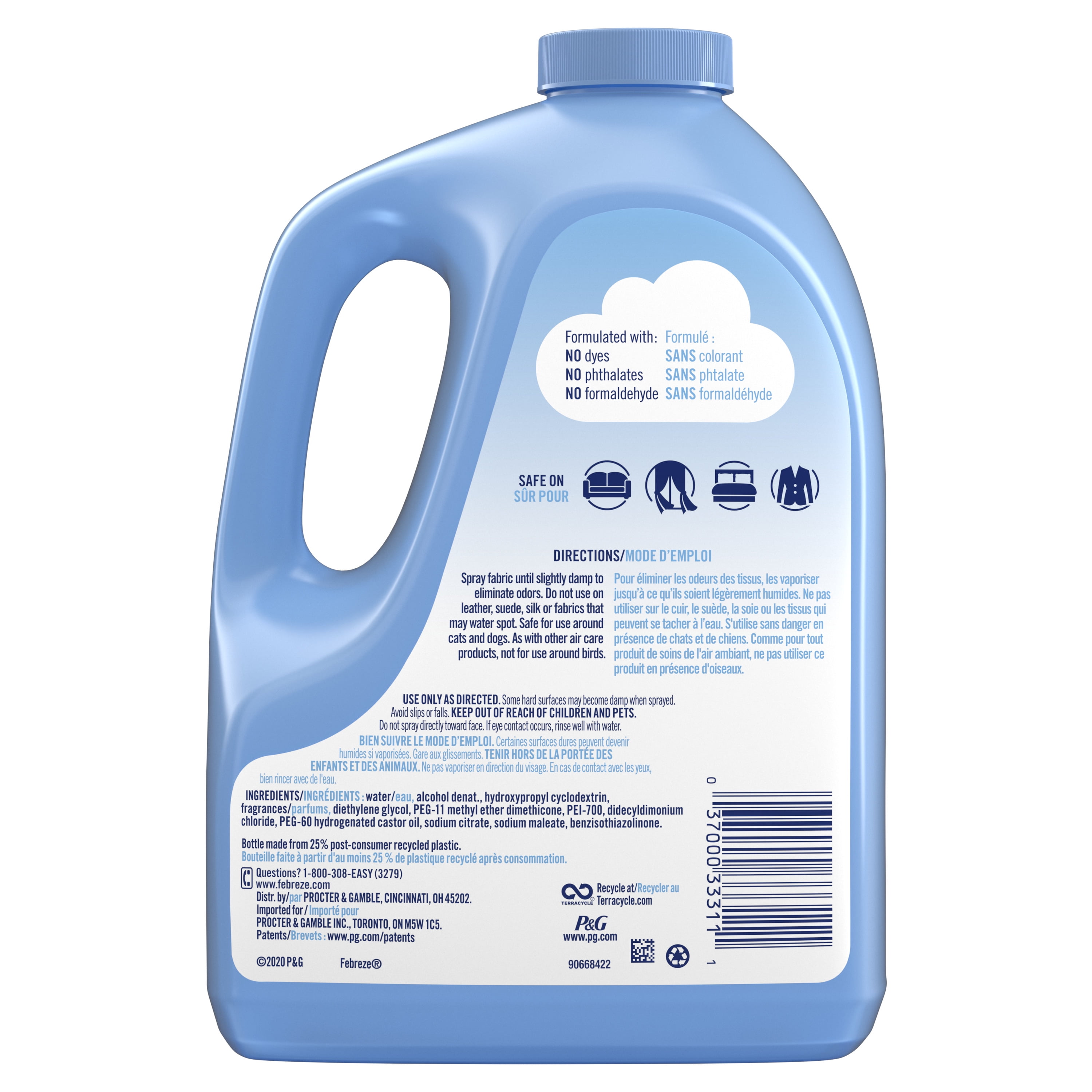 Febreze Fabric Spray Air Freshener, Odor-Fighting, Extra Strength 67.6 fl oz Refill