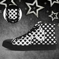 thumbnail image 2 of Coolcustomize Men's & Women's Gothic Heart & Black/White Heart Print High-Top Sneakers, Lace-Up Chunky Platform Shoes with Heart Cutouts, Couple's Comfort Casual Canvas Shoes for Outdoor, Daily Wear, 2 of 8