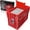 SHORT RED, variant on BCW SHORT COMIC BOOK BIN - Black Plastic Storage Box w One Partition 1-Box