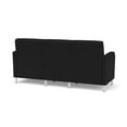 thumbnail image 3 of Siena 3-Seat Lounge Reception Tandem Seating / Brushed Steel Legs / Black, 3 of 5