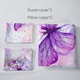 thumbnail image 2 of Butterfly Quilt Set Rainbow Watercolor Printed Pattern Bedding 3D Color Butterfly Bedding Pink and Blue Girl Butterfly Duvet Set1 sheet + 2 pillowcases, 2 of 3