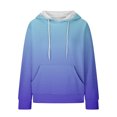 thumbnail image 6 of Frostluinai Hoodies for Women Waffle Cloth Long Sleeve Drawstring Loose Fit Pullover Fashion Graident Sweatshirts Hoodies with Pocket, 6 of 6