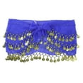 thumbnail image 5 of vastwit Womens Belly Dance Costume Crop Top Chiffon Harem Pants with Hip Scarf Headscarf Sets Royal Blue One Size, 5 of 7