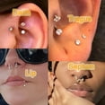 thumbnail image 4 of DESIGNICE 2026 New Horseshoe Nose Ring 18G Silver Gold Nose Hoops for Women Half Hoop Earring Hoops Horse Shoe Daith Tragus Earring Hoop Helix Piercing Jewelry Double Gem Horseshoe Septum Ring 8Mm, 4 of 7