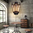 thumbnail image 6 of Retro Industrial Ceiling Light Rustic Steampunk Chandelier Cage Pendant Lamp Without Bulb, 6 of 11