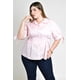 thumbnail image 1 of Blusa manga corta con lazos Roman Fashion /Tallas Extras, 5122 (Rosa) rosa 42, 1 of 7