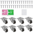 thumbnail image 2 of FUYGRCJ 8Pcs Small Caster Wheel Kit 1/2inch Mini Swivel Caster Wheel with Screw and Double Sided Tape Self-Adhesive Small Furniture Rolling Wheel Quiet Swivel Tiny Wheel for Trash Can, 2 of 10