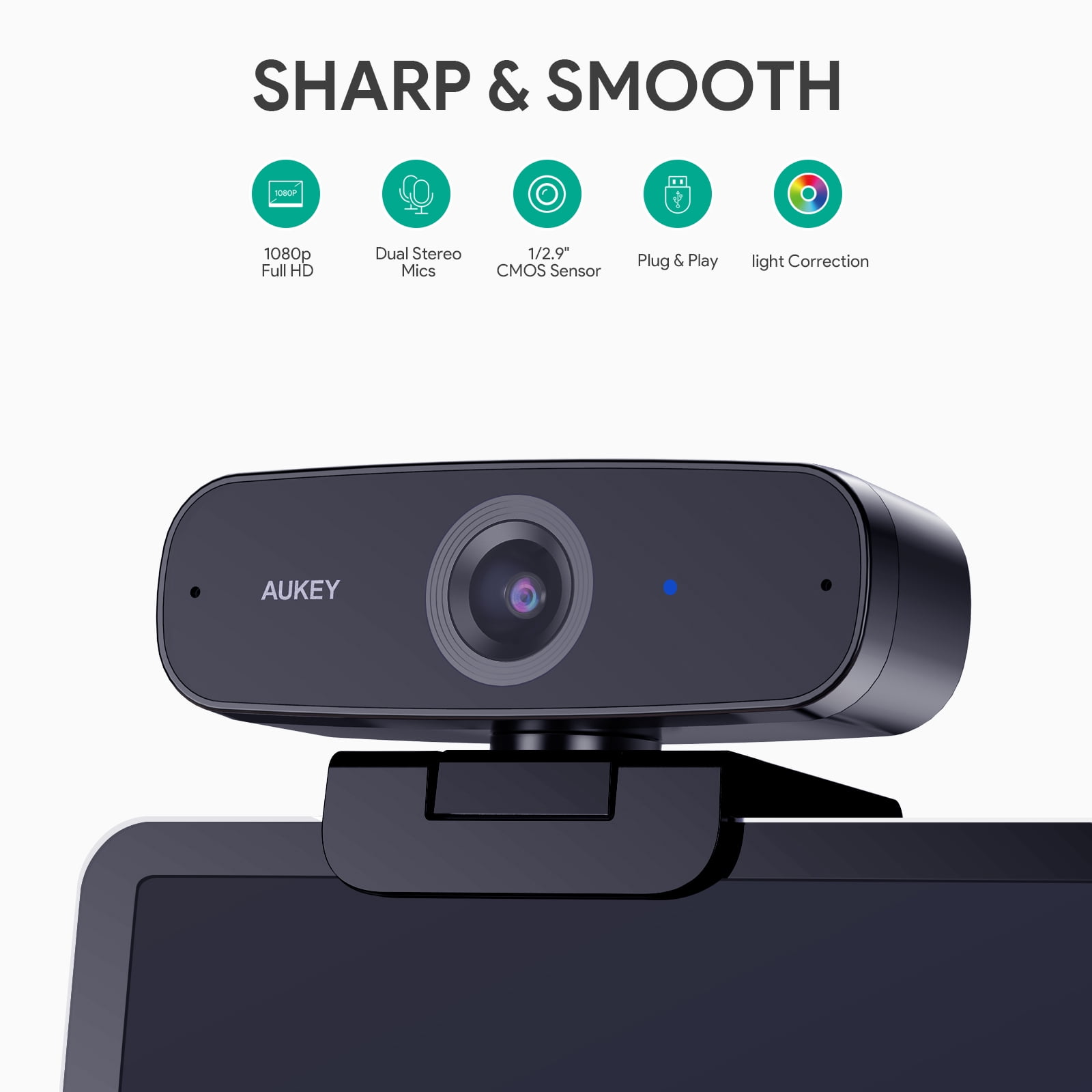 Webcam full hd aukey hot sale