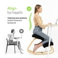 thumbnail image 3 of Luxton Ergonomic Kneeling Chair - Comfortable Padded Office Desk Chair for Posture Support - Angled Rocking Stool & Balancing Seat - Natural Relief for Neck or Back Pain, 3 of 8