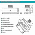 thumbnail image 2 of Dimmable LED Rotary Switch, Compatible with LED Bulbs & Halogen Lamps, 220-240V CE Certified Black Dimmer, 2 of 5
