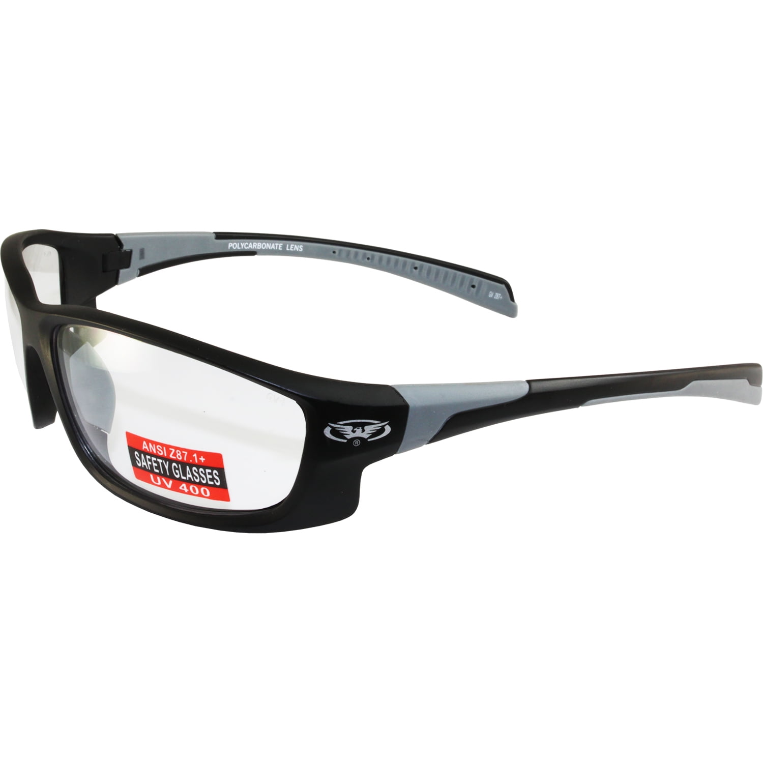 Global Vision Safety Glasses (Black Frame/Clear Lens)