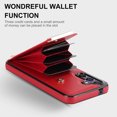 thumbnail image 5 of Decase Wallet Case for Samsung Galaxy S24,Luxury PU Leather Anti-Scratch Shockproof Cover Magnetic Clasp Ultra Slim Women Men Case Purse Credit Card Holder Slots,for Galaxy S24 - Red, 5 of 6