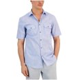 thumbnail image 1 of Alfani Mens Warren Button Up Shirt, darkblue, S Neck, 1 of 1