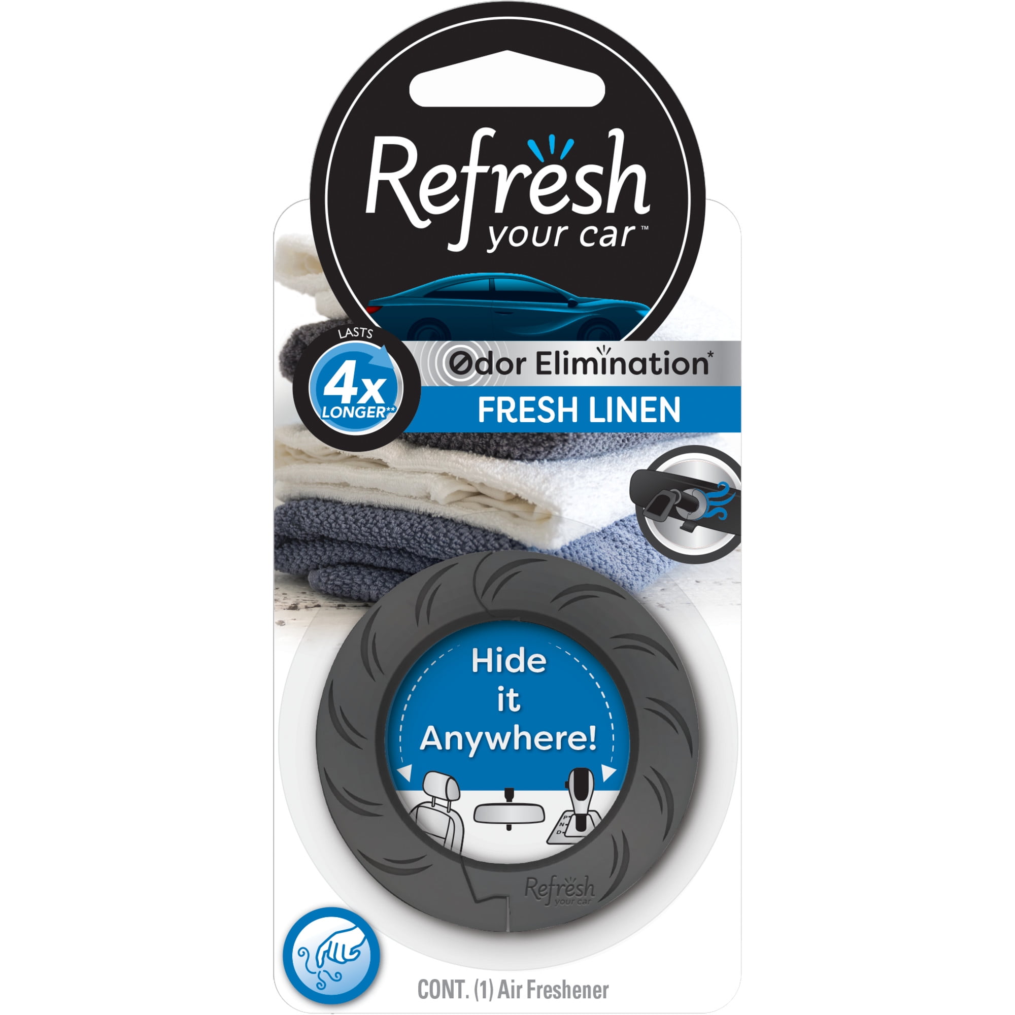 Refresh Your Car! Fresh Linen Ring Car Air Freshener - 1 Count