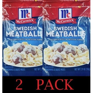 McCormick Seasoning & Sauce Mixes Swedish Meatballs 2.11oz (Pack of 12), Size: 2.11 Ounce (Pack of 12)